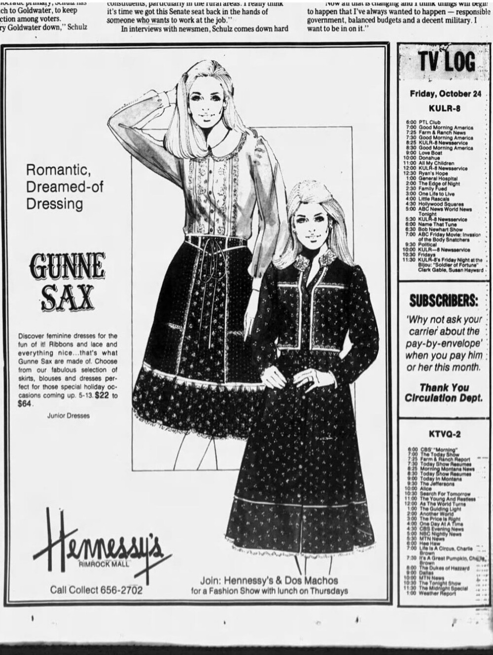 Gunne Sax Advertisement Print 8.5x11